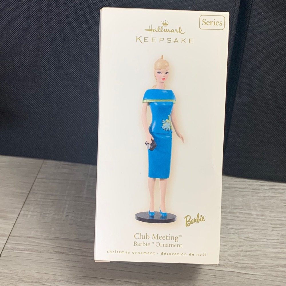 Hallmark Keepsake 2011 Club Meeting Barbie Ornament Series Handcrafted Boxed